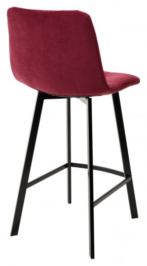 Полубарный стул CHILLI-QB SQUARE винный #16, велюр / черный каркас (H=66cm) М-City в Нягани - nyagan.mebel24.online | фото 6