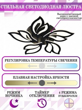 Потолочная люстра Natali Kovaltseva High-Tech Led Lamps HIGH-TECH LED LAMPS 82006 BLACK в Нягани - nyagan.mebel24.online | фото 5