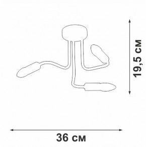 Потолочная люстра Vitaluce V3023 V3023-1/3PL в Нягани - nyagan.mebel24.online | фото 2