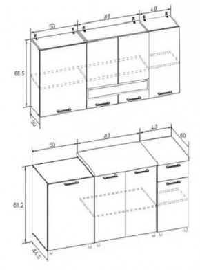 РИО-2 ЛДСП Кухонный гарнитур 1,7 м в Нягани - nyagan.mebel24.online | фото 7