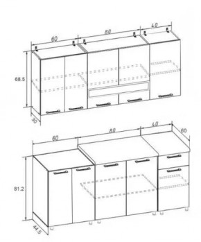 РИО-2 ЛДСП Кухонный гарнитур 1,8 м в Нягани - nyagan.mebel24.online | фото 7