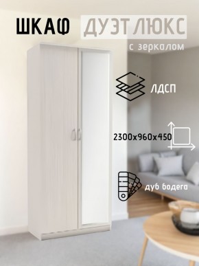 Шкаф 2-х створчатый Дуэт Люкс с зеркалом в Нягани - nyagan.mebel24.online | фото 5