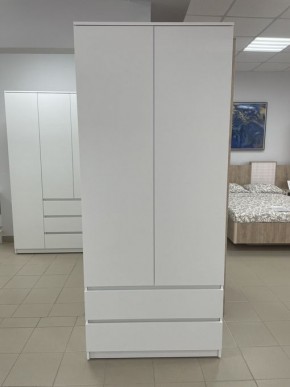 Шкаф 2-ств. с 2 ящиками "Бьянко" в Нягани - nyagan.mebel24.online | фото 3