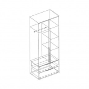 Шкаф 2-ств. с 2 ящиками "Лео" в Нягани - nyagan.mebel24.online | фото 3