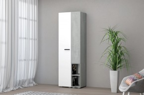 Шкаф Эльза (Бетонный Камень/Белый) в Нягани - nyagan.mebel24.online | фото 1