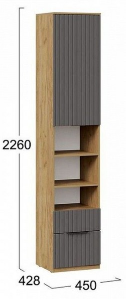 Шкаф комбинированный Хилтон Исп. 2 в Нягани - nyagan.mebel24.online | фото 8