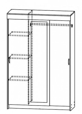 Шкаф-купе Бассо 1300 (Венге/Дуб белфорд) в Нягани - nyagan.mebel24.online | фото 2