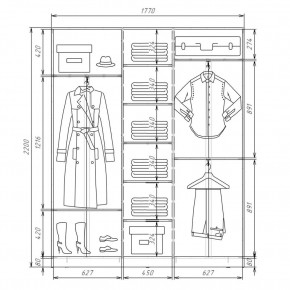 Шкаф-купе ХИТ 22-4-18-555 (420) в Нягани - nyagan.mebel24.online | фото 2