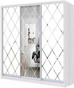 Шкаф-купе ХИТ 24-18/2-666 РОМБ БОЛЬШОЙ МАТОВЫЙ в Нягани - nyagan.mebel24.online | фото