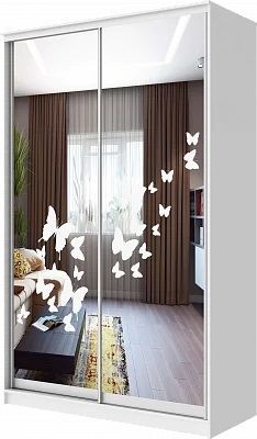 Шкаф-купе ХИТ 24-4-14-66 БАБОЧКИ в Нягани - nyagan.mebel24.online | фото