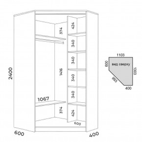 Шкаф-купе ХИТ-У-L-24-64-66 в Нягани - nyagan.mebel24.online | фото 4