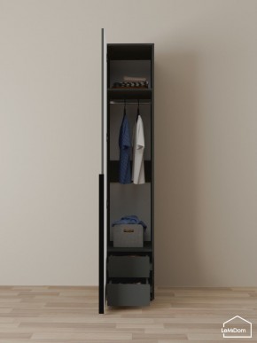 Шкаф Linnea MHR-1-3 2050х400х510 (Графит-М 11.1.25) в Нягани - nyagan.mebel24.online | фото 6