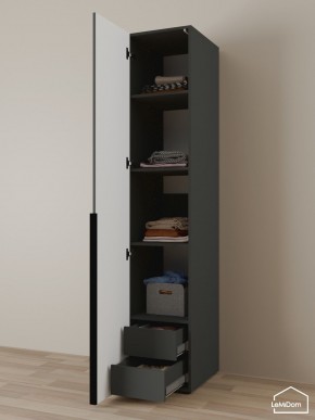 Шкаф Linnea MHR-1-4 2050х400х510 (Графит-М 11.1.25) в Нягани - nyagan.mebel24.online | фото 6