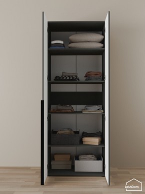 Шкаф Linnea MHR-2-2 2050х800х510 (Графит-М 11.1.25) в Нягани - nyagan.mebel24.online | фото 4