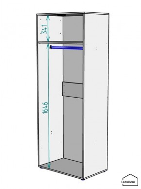 Шкаф Linnea MHR-2PO 2050х800х510 (Белый-М 11.1.1) в Нягани - nyagan.mebel24.online | фото 3