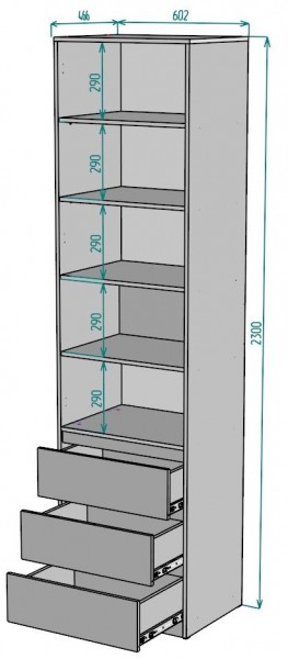 Шкаф Мальта H156 в Нягани - nyagan.mebel24.online | фото 2