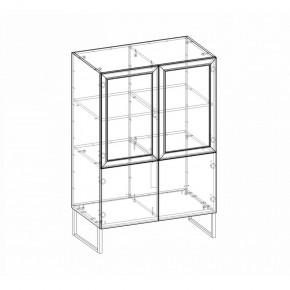 Шкаф низкий (2 стеклодвери) Марсель в Нягани - nyagan.mebel24.online | фото 4