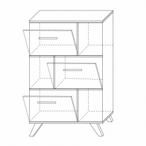 Шкаф низкий с нишами Вега Скандинавия в Нягани - nyagan.mebel24.online | фото 3