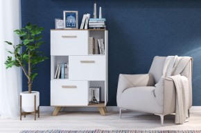 Шкаф низкий с нишами Вега Скандинавия в Нягани - nyagan.mebel24.online | фото 4