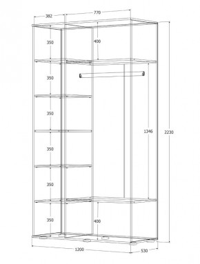 Шкаф Норден 1200 (Белый текстурный) в Нягани - nyagan.mebel24.online | фото 3
