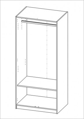 Шкаф ОРИОН двухдверный, цвет белый в Нягани - nyagan.mebel24.online | фото 2