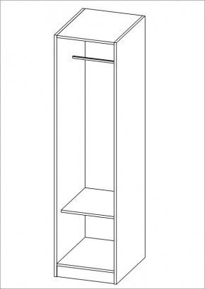 Шкаф ОРИОН однодверный, цвет белый в Нягани - nyagan.mebel24.online | фото 2