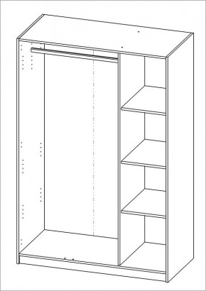 Шкаф ОРИОН трехдверный, цвет Дуб Венге в Нягани - nyagan.mebel24.online | фото 3