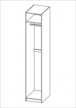 Шкаф ПЕГАС однодверный с рамочным фасадом, цвет белый в Нягани - nyagan.mebel24.online | фото 3