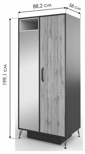 Шкаф платяной Нобира в Нягани - nyagan.mebel24.online | фото 2