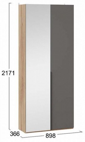 Шкаф платяной Порто СМ-393.07.225 в Нягани - nyagan.mebel24.online | фото 3