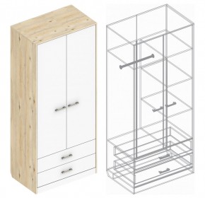 Шкаф "Милана" 2-х створчатый с 2 ящиками в Нягани - nyagan.mebel24.online | фото 3
