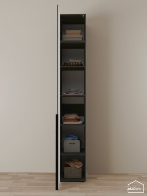 Шкаф с антресолью Linnea MHR-1A-2 2450х400х510 (Графит-М 11.1.25) в Нягани - nyagan.mebel24.online | фото 4