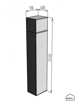 Шкаф с антресолью Linnea MHR-1POA-2 2450х400х510 (Белый-М 11.1.2) в Нягани - nyagan.mebel24.online | фото 2