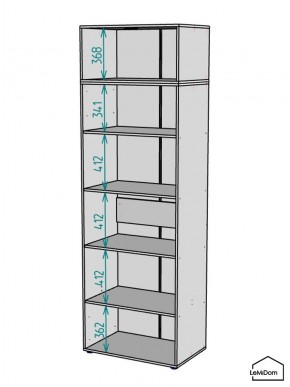 Шкаф с антресолью Linnea MHR-2A-2 2450х800х510 (Белый-М 11.1.2) в Нягани - nyagan.mebel24.online | фото 3