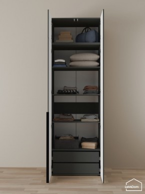 Шкаф с антресолью Linnea MHR-2A-3 2450х800х510 (Графит-М 11.1.25) в Нягани - nyagan.mebel24.online | фото 5