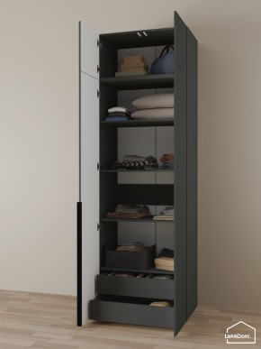 Шкаф с антресолью Linnea MHR-2A-3 2450х800х510 (Графит-М 11.1.25) в Нягани - nyagan.mebel24.online | фото 6
