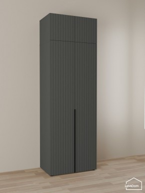 Шкаф с антресолью Linnea MHR-2A-4 2450х800х510 (Графит-М 11.1.25) в Нягани - nyagan.mebel24.online | фото 1