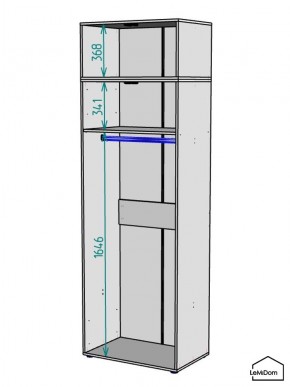 Шкаф с антресолью Linnea MHR-2POA-1 2450х800х510 (Белый-М 11.1.2) в Нягани - nyagan.mebel24.online | фото 3