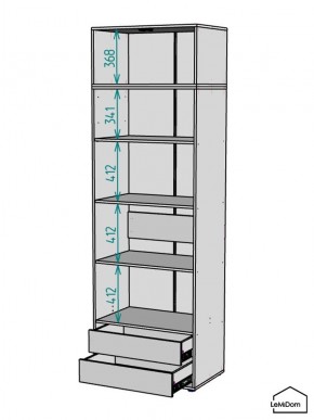 Шкаф с антресолью Linnea MHR-2POA-4 2450х800х510 (Белый-М 11.1.1) в Нягани - nyagan.mebel24.online | фото 3