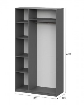Шкаф ШК-5 (1200) Графит серый в Нягани - nyagan.mebel24.online | фото 5