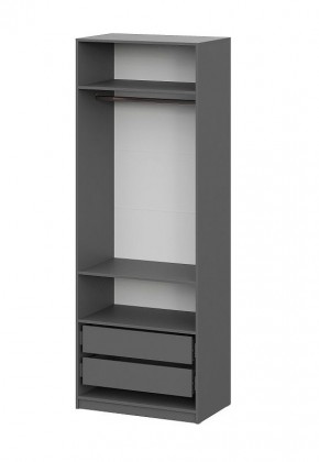 Шкаф ШК-5 + 2 полки + ящики (800) Графит в Нягани - nyagan.mebel24.online | фото 4