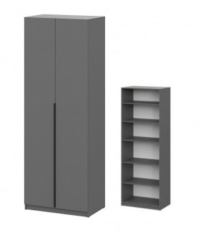Шкаф ШК-5 + 4 полки (800) Графит в Нягани - nyagan.mebel24.online | фото 1