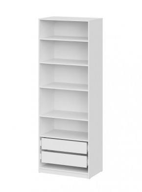 Шкаф ШК-5 + 4 полки + ящики (800) Белый текстурный в Нягани - nyagan.mebel24.online | фото