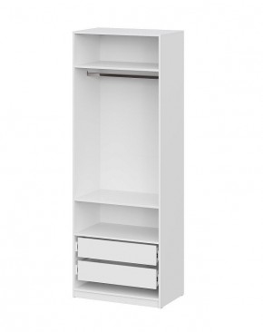 Шкаф ШК-5 + 2 полки + ящики (800) Белый текстурный в Нягани - nyagan.mebel24.online | фото 3