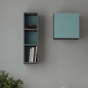 Шкаф Сириния навесной открытый серый графит/МДФ бриз в Нягани - nyagan.mebel24.online | фото 2