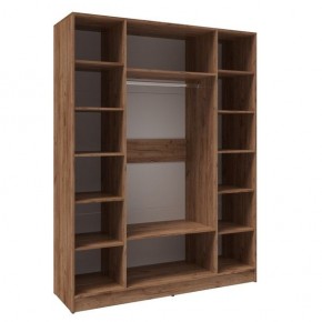 Шкаф Вегас 1600 Дуб крафт табачный/Дуб крафт белый в Нягани - nyagan.mebel24.online | фото 2