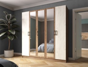 Шкаф Вегас 2000 Дуб крафт табачный/Дуб крафт белый в Нягани - nyagan.mebel24.online | фото 1