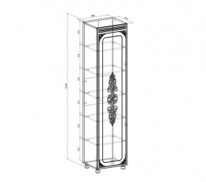 Шкаф-витрина Ассоль АС-533К в Нягани - nyagan.mebel24.online | фото 2