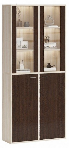 Шкаф-витрина Домино СУ(ш2в2)+2ФС+2ФГ в Нягани - nyagan.mebel24.online | фото 2