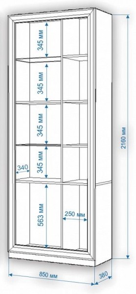 Шкаф-витрина Нобиле ШВтВ-ФСД-БЯН в Нягани - nyagan.mebel24.online | фото 3